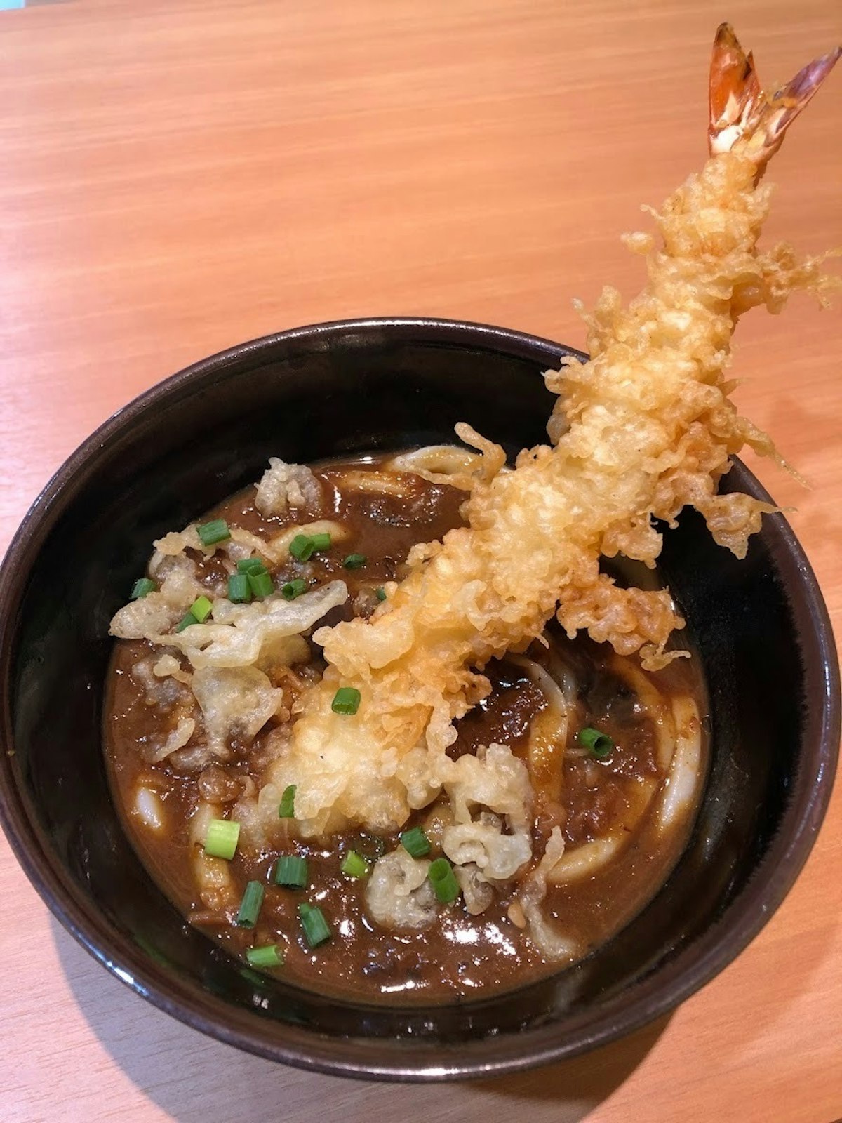 海老天カレーうどん