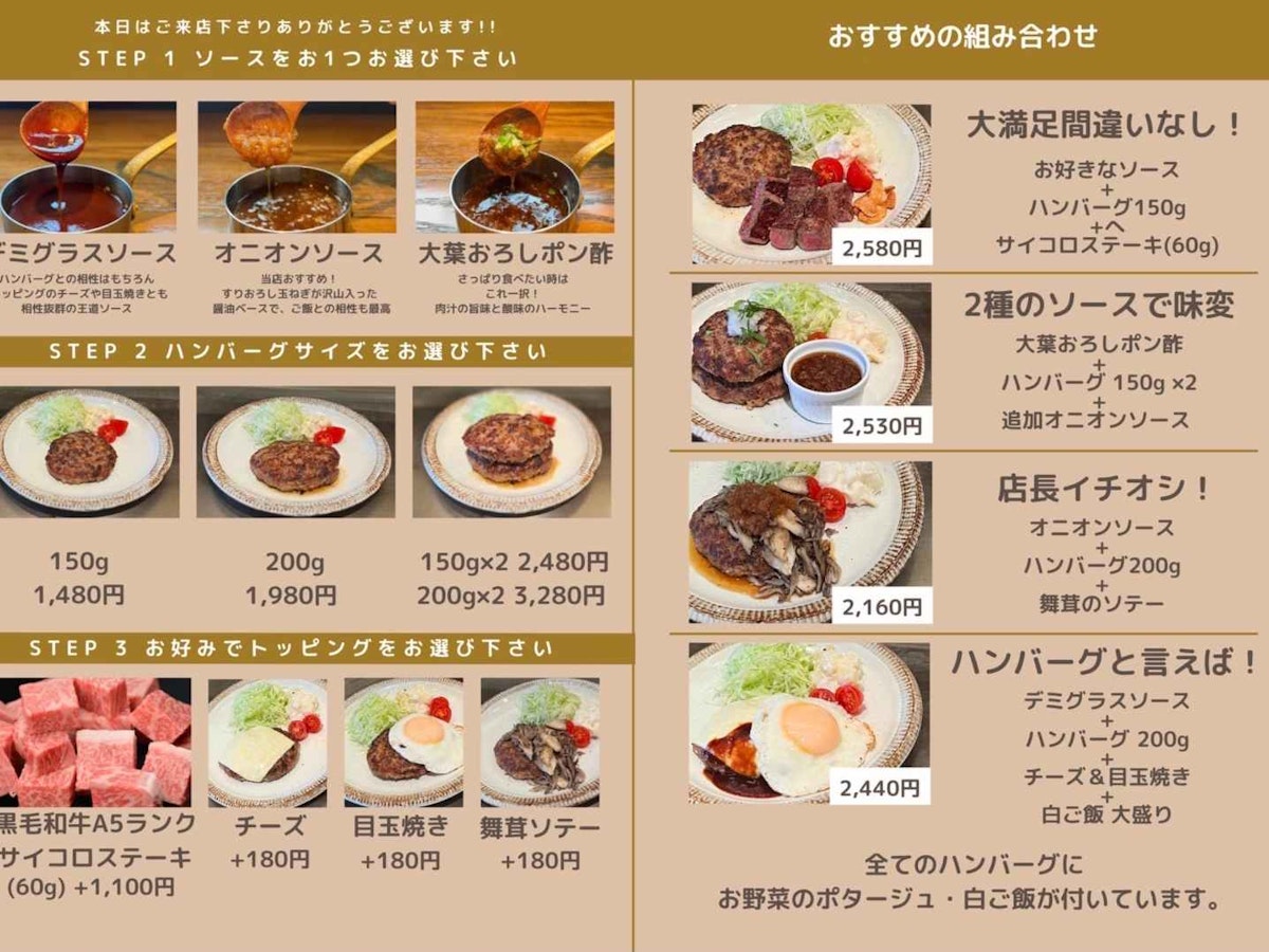 メニュー表